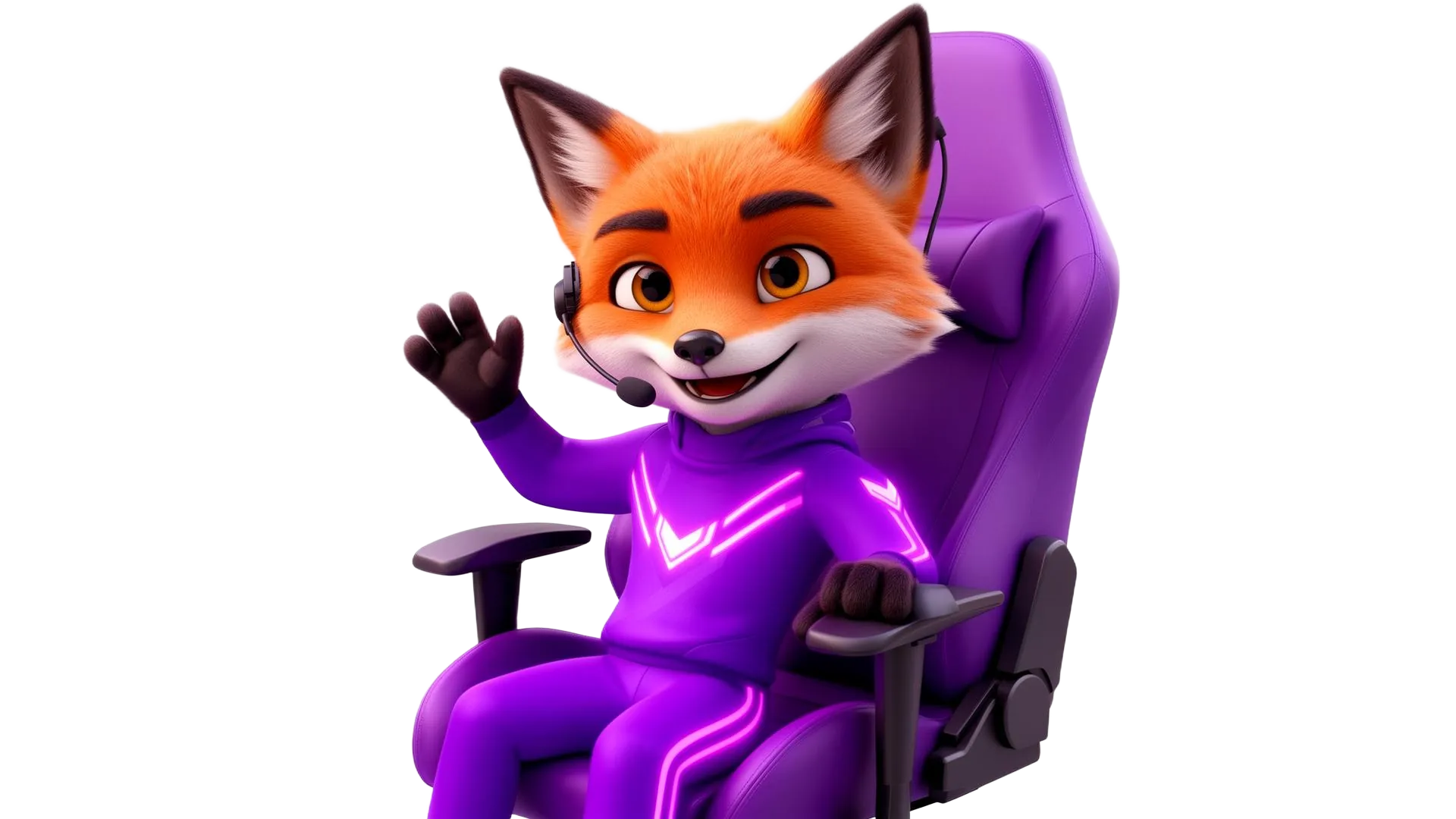 Gamblix mascot working at customer support call center