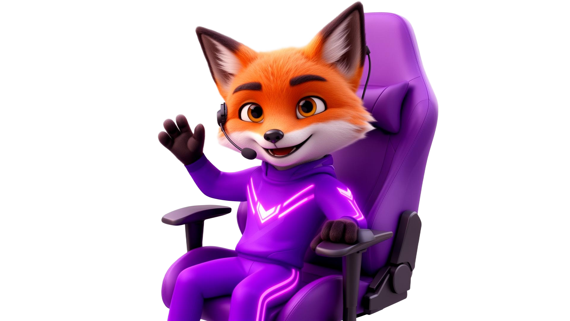 Gamblix mascot working at customer support call center